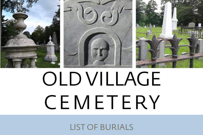 Old Village Cemetery Burial List Cover